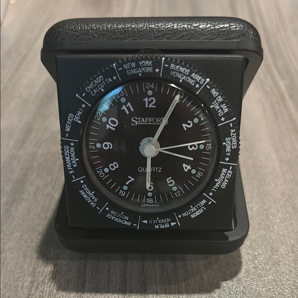 Stafford Black world time clock